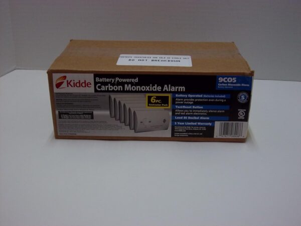 Kidde Carbon Monoxide Detector, Battery Powered CO Alarm with LEDs, Test-Reset Button, Low Battery Indicator, Portable, 6 Pack - Image 3