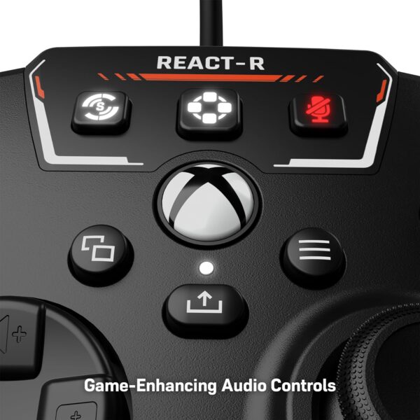 Turtle Beach REACT-R Controller Wired Game Controller – Xbox Series X, Xbox Series S, Xbox One & Windows – Audio Controls, Mappable Buttons, Textured Grips – Black - Image 6