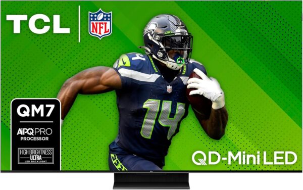 TCL 65-Inch QM7 QLED 4K Smart QD-Mini LED TV with Google TV (65QM751G, 2024 Model) Dolby Vision IQ, Dolby Atmos, HDR, Game Accelerator up to 240Hz, Voice Remote, Works with Alexa, Streaming Television - Image 2