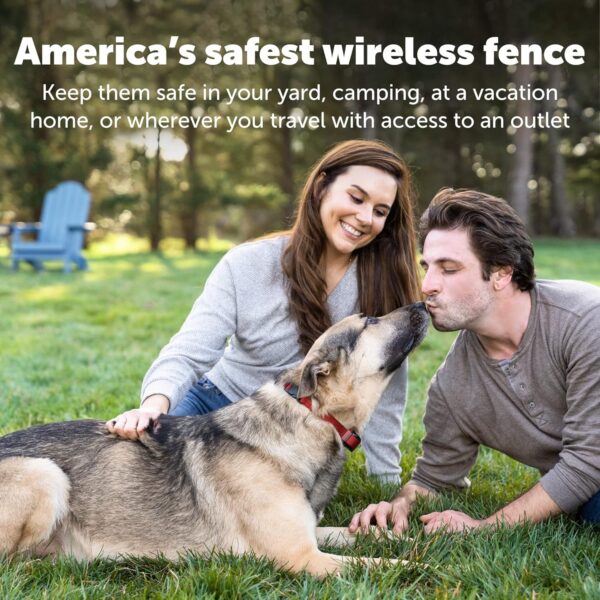 PetSafe Stay & Play Wireless Pet Fence for Stubborn Dogs - No Wire Circular Boundary, Secure 3/4-Acre Yard, for Dogs 5lbs+, America's Safest Wireless Fence from Parent Company Invisible Fence Brand - Image 6