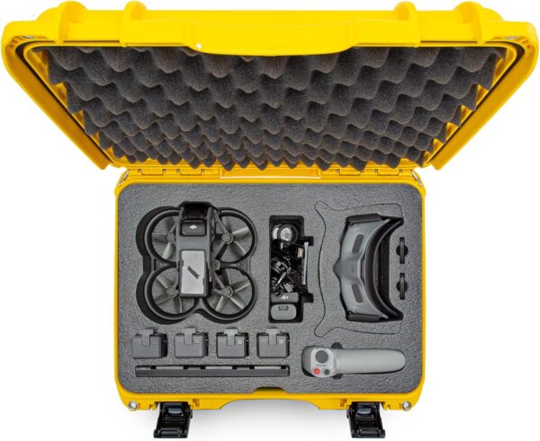 Nanuk 925 Waterproof Hard Case with Foam Insert for DJI Avata FPV Unit, Goggles and Fly More Combo - Yellow (925S-080YL-0A0-C0745) - Image 6