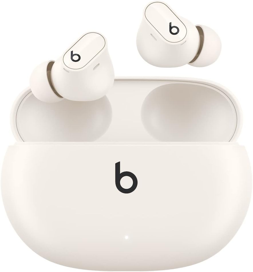 Beats Studio Buds + | True Wireless Noise Cancelling Earbuds, Enhanced Apple & Android Compatibility, Built-in Microphone, Sweat Resistant Bluetooth Headphones, Spatial Audio – Ivory