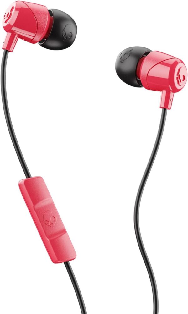 Skullcandy Jib In-Ear Wired Earbuds, Noise Isolating, Microphone, Works with Bluetooth Devices and Computers - Red