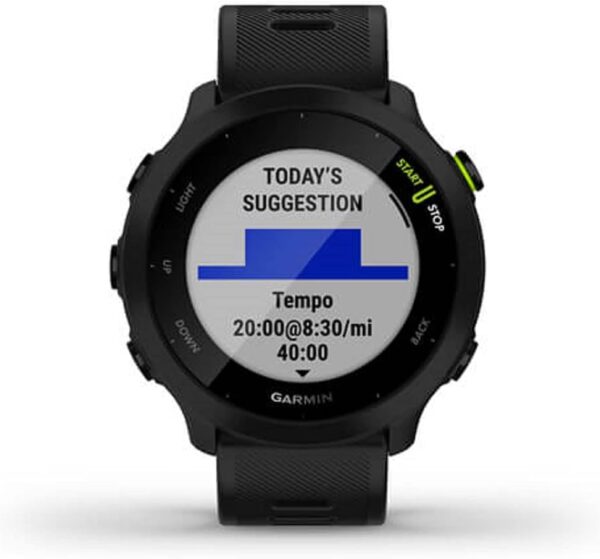 Garmin Forerunner 55, GPS Running Watch with Daily Suggested Workouts, Up to 2 weeks of Battery Life, Black (Renewed) - Image 3