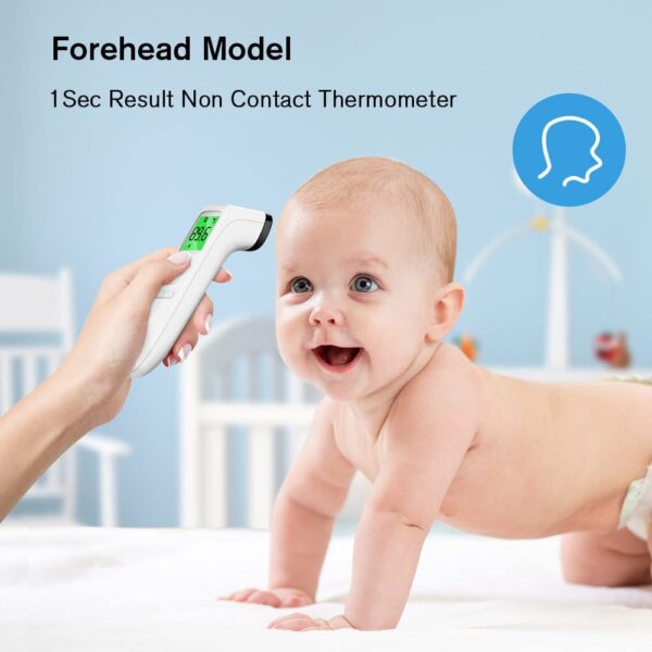 ANMEATE No-Touch Forehead Thermometer for Adults, Infrared Digital Thermometer for Kids, Touchless Baby Thermometer, Accurate Reading with Large Display, Mute Mode, Memory Recall, Fever Alarm - Image 6