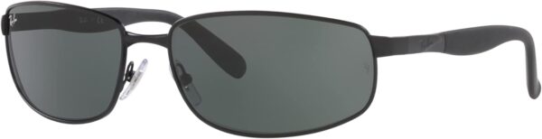 Ray-Ban Man Sunglasses Gunmetal Frame, Crystal Green Lenses, 61MM - Image 2