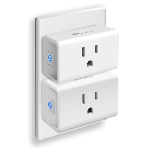 Kasa Smart Plug Ultra Mini 15A, Smart Home Wi-Fi Outlet Works with Alexa, Google Home & IFTTT, No Hub Required, UL Certified, 2.4G WiFi Only, 2 Count (Pack of 1)(EP10P2) , White - Image 2