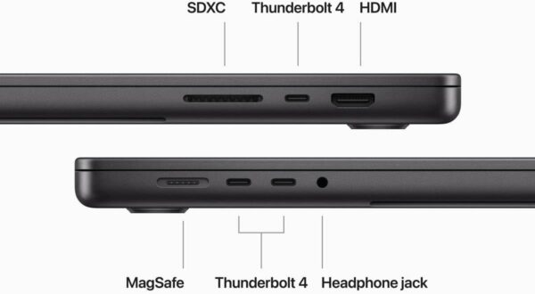 Apple MacBook Pro 16.2" with M3 Max Chip (Late 2023) - Space Black, 14-Core / 30-Core, 96GB, 1TB SSD - Image 6