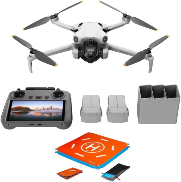 DJI Mini 4 Pro Fly More Combo Plus with DJI RC 2 (Screen Remote Controller), Folding Mini-Drone with 4K HDR Video Camera for Adults, 2 Extra Intelligent Flight Batteries Plus for 45-Min Flight Time - Image 2