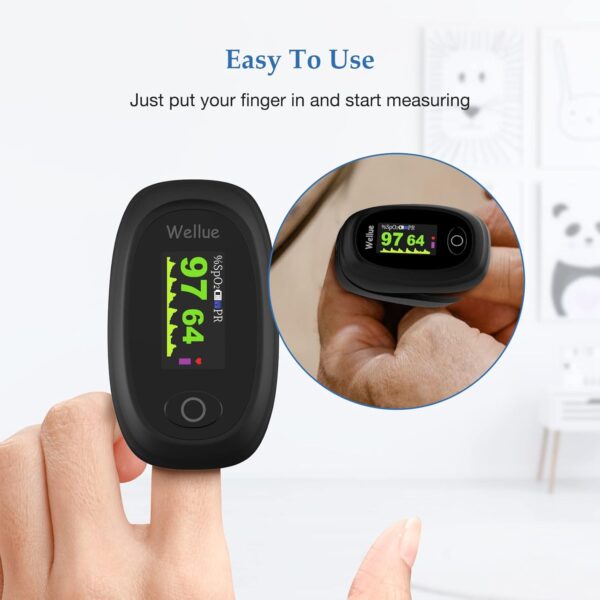 Wellue Bluetooth Fingertip Pulse Oximeter with Pulse Rate, Blood Oxygen Saturation Monitor, Free APP - Image 3