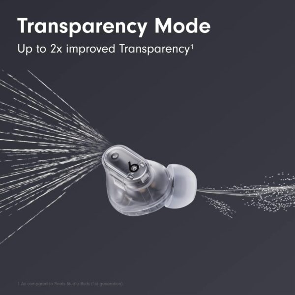 Beats Studio Buds + True Wireless Noise Cancelling Earbuds - Transparent (Renewed) - Image 3