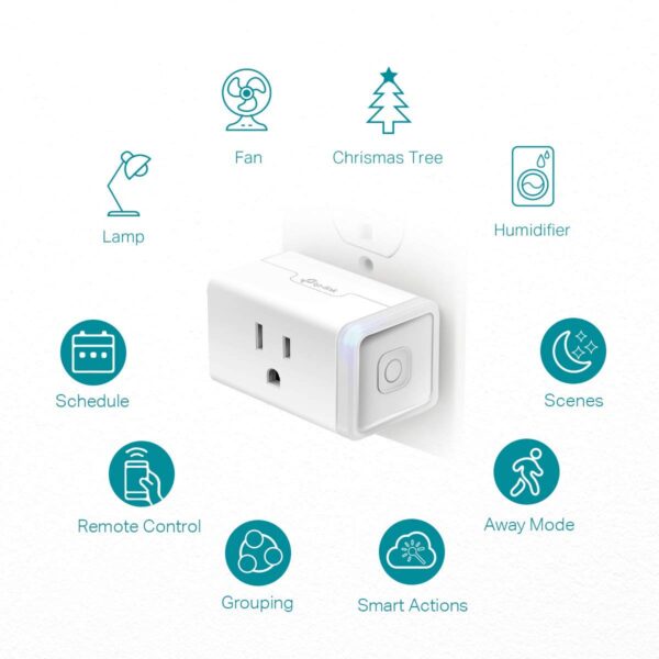 Kasa Smart Plug HS103P2, Smart Home Wi-Fi Outlet Works with Alexa, Echo, Google Home & IFTTT, No Hub Required, Remote Control,15 Amp,UL Certified, (Pack of 2) White - Image 5