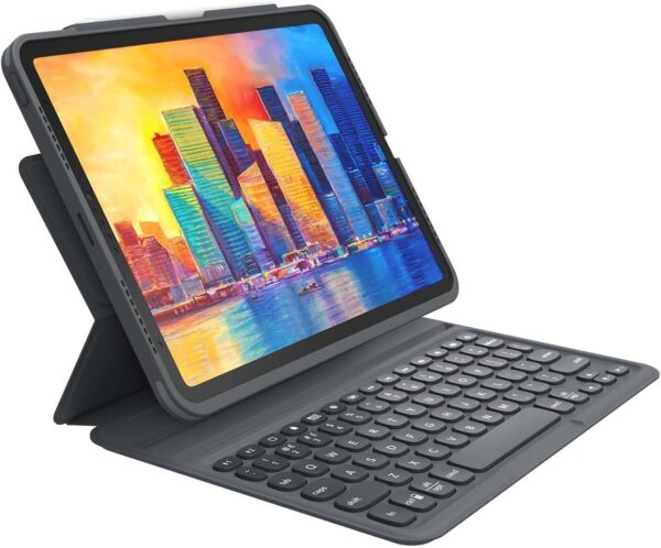 ZAGG Pro Keys Detachable Case and Wireless Keyboard for iPad Air 10.9" (Gen 4, Gen 5), iPad Air 11" (M2) - Multi-Device Bluetooth Pairing, Backlit Laptop-Style Keys, Apple Pencil Holder, Black - Image 2