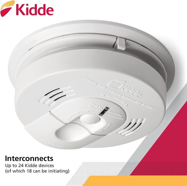 Kidde Hardwired Smoke & Carbon Monoxide Detector, Battery Backup, Interconnectable, LED Warning Light Indicators - Image 9