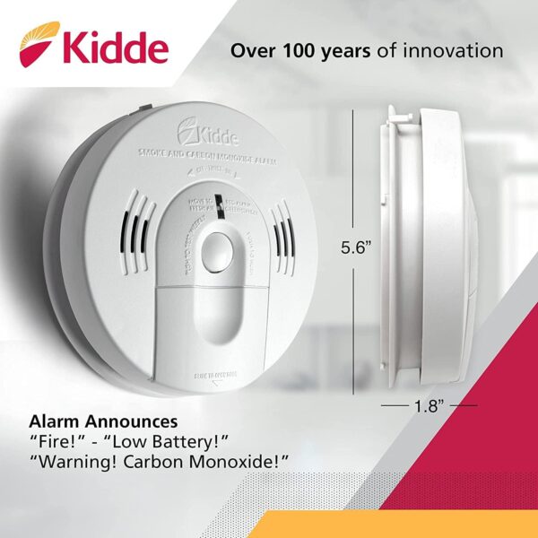 Kidde Hardwired Smoke & Carbon Monoxide Detector, Battery Backup, Interconnectable, LED Warning Light Indicators - Image 6