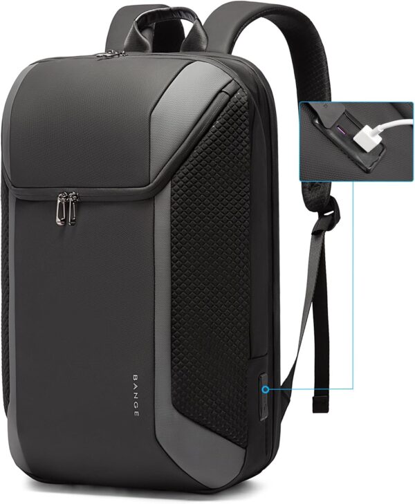 BANGE Travel Laptop Backpack Fits 15.6 Inch Notebook, Business Work Backpack with USB3.0 Fast Charging Port, Waterproof Travel Backpack With Luggage Sleeve… - Image 2