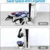 PS5 Slim Stand, Cooling Station with Dual Controller Charging Station for PS5 Console, PS5 Accessories with 3 Levels Fan, Headset Holder(Only for PlayStation 5 Slim Digital/Disc) - Image 7
