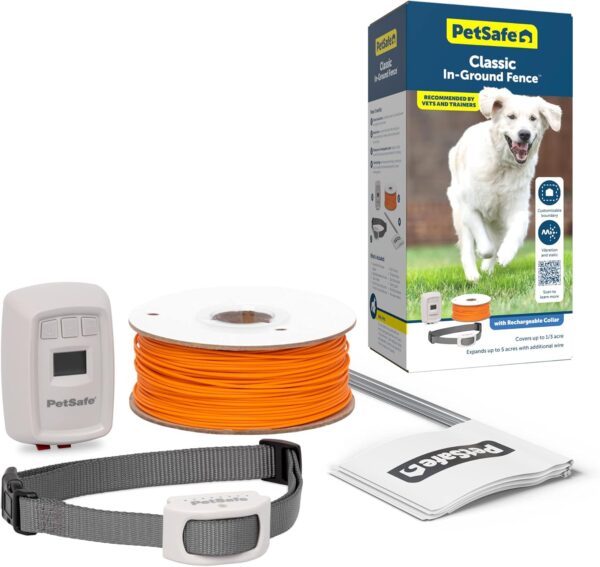 PetSafe Classic In-Ground Fence In Ground Cat Fence, Underground Dog Fence System Expandable Up to 5 Acres, Digital LCD Screen, 8 Different Collar Settings, Invisible Dog Fence - Image 2