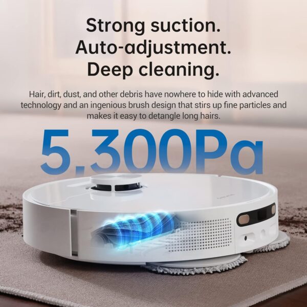 dreame L10s Ultra Robot Vacuum, 5300Pa Suction Robot Vacuum and Mop Combo, 60 Days Self-Emptying Robotic Vacuum, Auto Clean and Dry, AI Navigation, Robot Vacuum Cleaner for Pet Hair/Carpet/Hard Floor - Image 5