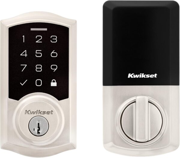 Kwikset SmartCode 270 Keyless Entry Electronic Touchpad Deadbolt Door Lock with Auto-Lock, Custom User Codes, Advanced Security in Satin Nickel Traditional - Image 2