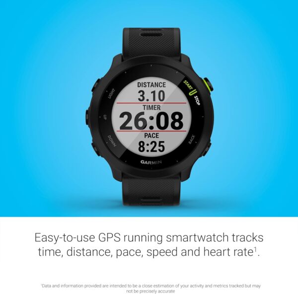 Garmin Forerunner 55, GPS Running Watch with Daily Suggested Workouts, Up to 2 weeks of Battery Life, Black (Renewed) - Image 5