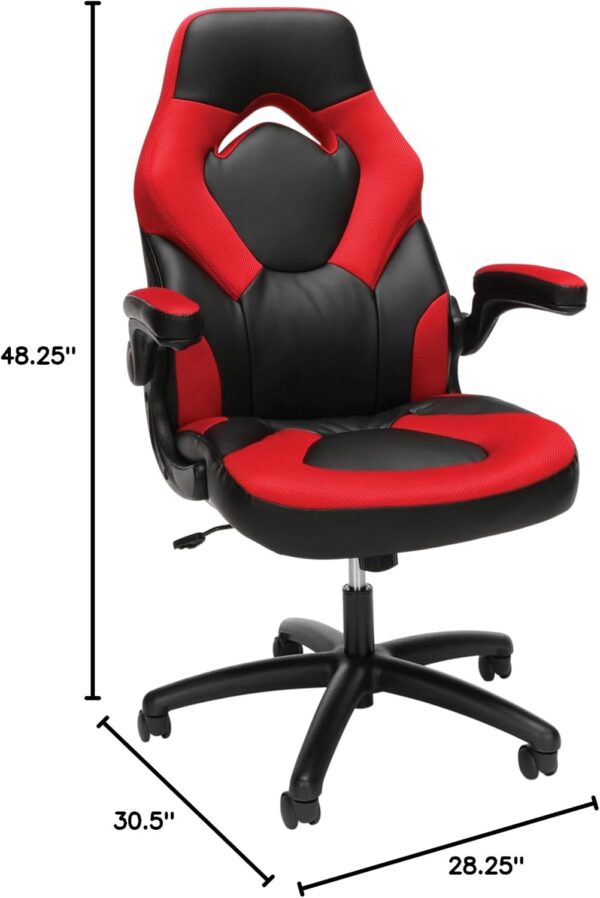 RESPAWN 3085 Gaming Chair - Gamer Chair and Computer Chair, Office Chair with Integrated Headrest, Gaming Chair for Adults, Adjustable Tilt Tension & Tilt Lock - Red - Image 3