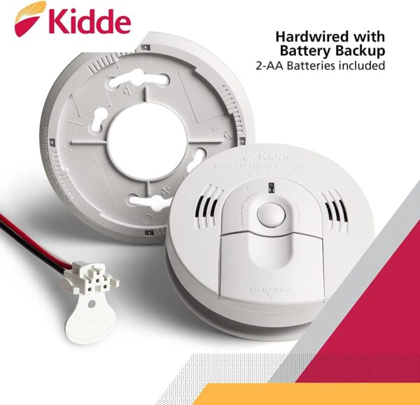 Kidde Hardwired Smoke & Carbon Monoxide Detector, Battery Backup, Interconnectable, LED Warning Light Indicators - Image 8