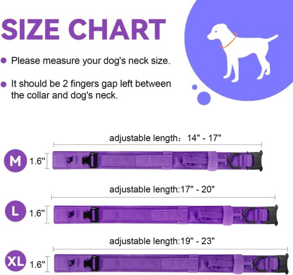 K9 Dog Collar, Military Dog Collar for Medium Large Dogs, Heavy Duty Nylon Dog Collar with Handle for Dog Walking, Running, Training and Hunting… - Image 8