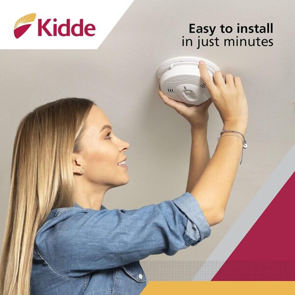 Kidde Hardwired Smoke & Carbon Monoxide Detector, Battery Backup, Interconnectable, LED Warning Light Indicators - Image 4