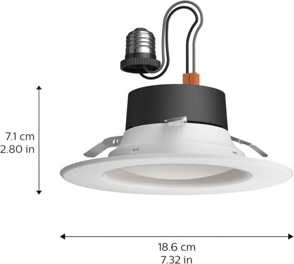 Philips Hue White Ambiance Extra Bright High Lumen Dimmable LED Smart Retrofit Recessed 4" Downlight Compatible with Amazon Alexa Apple HomeKit and Google Assistant, 1-Pack - Image 7