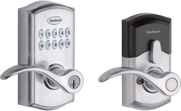 Kwikset 955 Keyless Keypad Door Lock, Electronic Lever Deadbolt, 3 Entry Modes, Auto Lock, SmartKey Security - Satin Chrome - Image 2