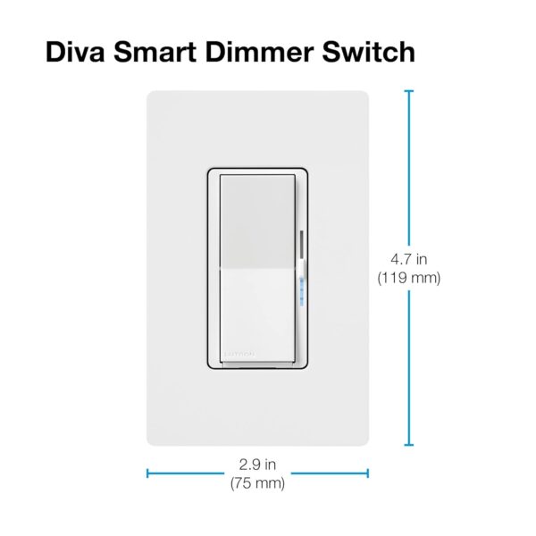 Lutron Caseta Smart Switch Kit w/ Hub, Diva Smart Dimmer Switch, Remote & More, No Neutral Required, Works w/ Alexa, Apple Homekit, Google Home, Single Pole or 3 Way, DVRF-BDG-1DP-A - Image 17