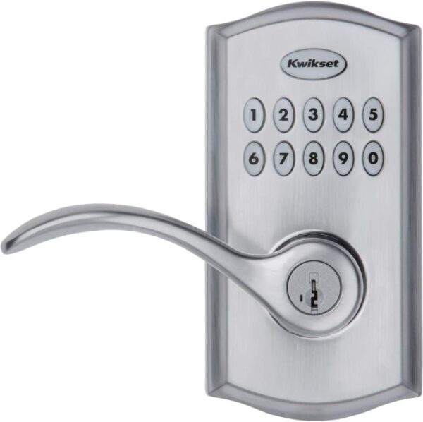 Kwikset 955 Keyless Keypad Door Lock, Electronic Lever Deadbolt, 3 Entry Modes, Auto Lock, SmartKey Security - Satin Chrome - Image 3