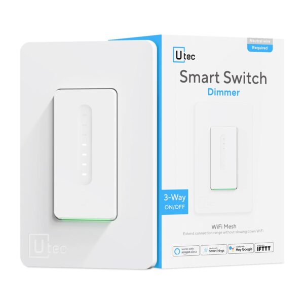 Smart 3 Way Dimmer Switch, Smart WiFi Mesh Dimmable Light Switch Compatible with Alexa, Google Assistant and SmartThings, 2.4GHz Wi-Fi, FCC/ETL Certified, No Hub Required, 1 Pack - Image 2