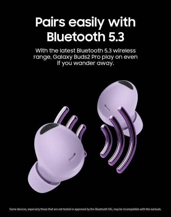 SAMSUNG Galaxy Buds 2 Pro True Wireless Bluetooth Earbuds w/ Noise Cancelling, Hi-Fi Sound, 360 Audio, Comfort Ear Fit, HD Voice, Conversation Mode, IPX7 Water Resistant, Graphite (Renewed) - Image 7