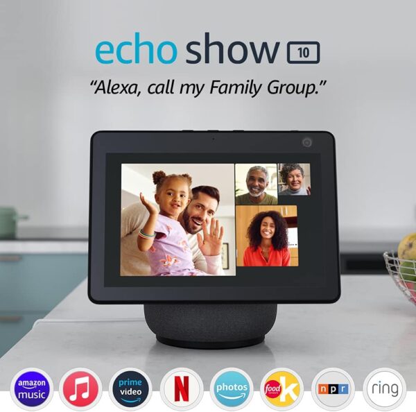 Certified Refurbished Echo Show 10 (3rd Gen) | HD smart display with motion and Alexa | Charcoal - Image 2