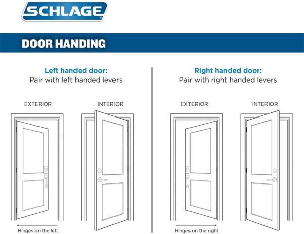 SCHLAGE Connect Camelot Touchscreen Deadbolt with Built-In Alarm and Handleset Grip with Accent Lever, Satin Nickel, FE469NX ACC 619 CAM LH, Works with Alexa - Image 6