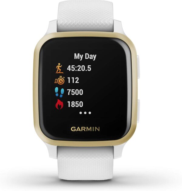 Garmin 010-02427-01 Venu Sq, GPS Smartwatch with Bright Touchscreen Display, Up to 6 Days of Battery Life, Light Gold and White - Image 3