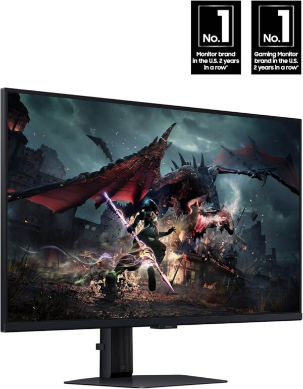 SAMSUNG 32-Inch Odyssey G50D Series QHD Fast IPS Gaming Monitor, 1ms, VESA DisplayHDR 400, 180Hz, AMD FreeSync, Adjustable Stand, Eye Saver Mode, LS32DG502ENXZA, 2024 - Image 3