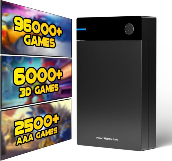 Kinhank 12T HDD Retro Gaming Hard Drive with 96000+ Classic Games, Include 6000+ 3D Games, USB 3.0, 12tb External Portable Game Hard Drive Disk for Win 7/8/10/11 - Image 2