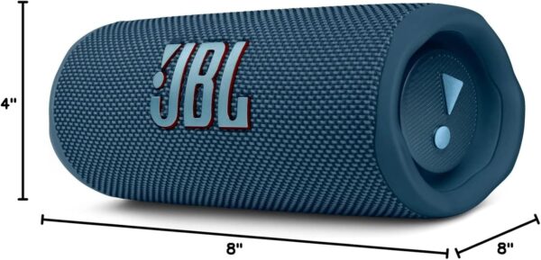 JBL Flip 6 Waterproof Portable Wireless Bluetooth Speaker Bundle with divvi! Premium Hardshell Case - Blue - Image 11