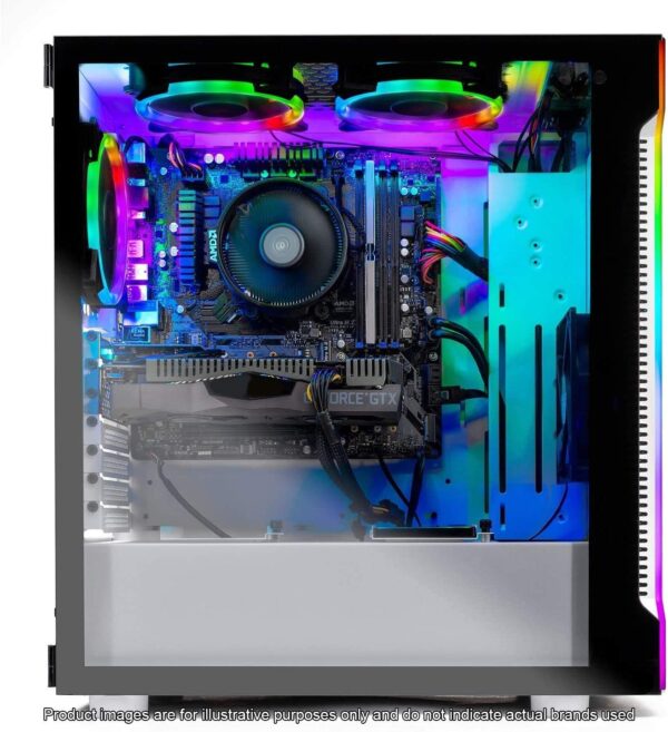 Skytech Archangel Gaming Computer PC Desktop – RYZEN 5 2600 6-Core 3.4 GHz, GTX 1660 6G, 500GB SSD, 16GB DDR4 3000MHz, RGB Fans, Windows 10 Home - Image 5