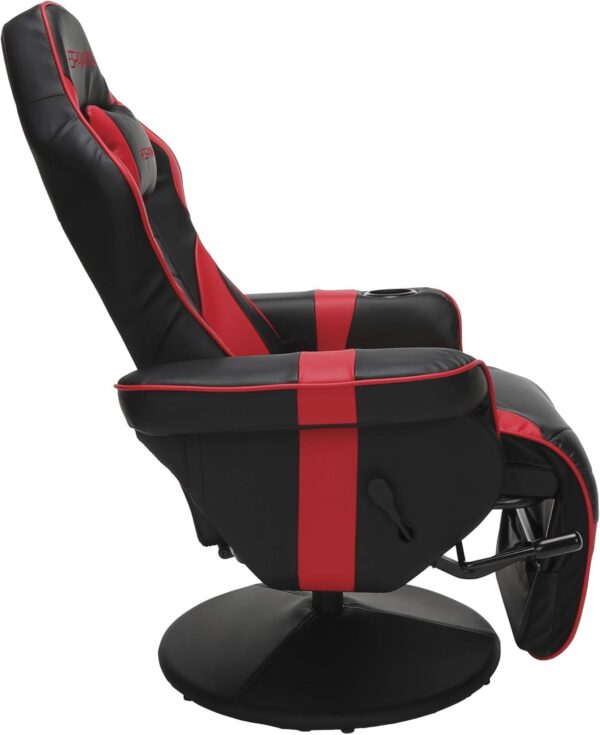 RESPAWN 900 Gaming Recliner - Video Games Console Recliner Chair, Computer Recliner, Adjustable Leg Rest and Recline, Recliner with Cupholder, Reclining Gaming Chair with Footrest - Red - Image 3