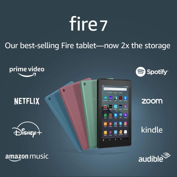 Certified Refurbished Fire 7 Tablet, 7" display, 16 GB (2019 release) - Black - Image 2