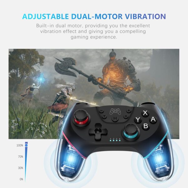 Switch Controller, Wireless Pro Controller Compatible with Nintendo Switch, Wireless Gamepad Joystick with Programmable Function【Upgraded Version】 - Image 6