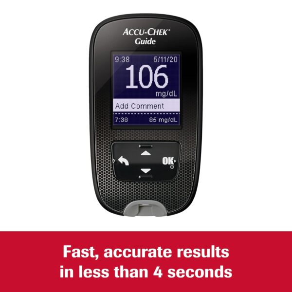 Accu-Chek Guide Diabetes Meter for Diabetic Blood Glucose Monitoring (Meter Only) - Image 3