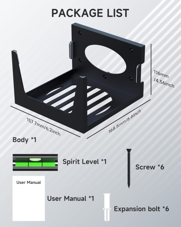 Meykwod Xbox Series X Wall Mount, Metal, (Mount Xbox Series X on the Wall) - Image 5