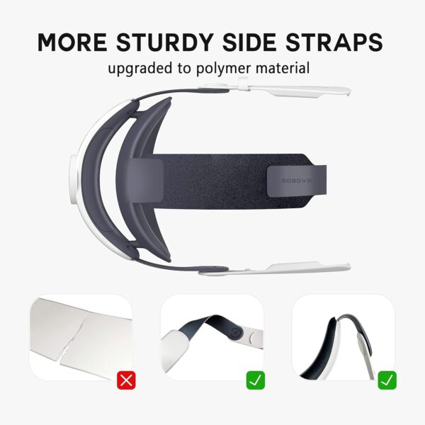 BOBOVR M1 Plus Head Strap Accessories,Compatible with Quest 2,Elite Strap for Enhanced Support and Lightweight Design,Replaceable Honeycomb Anti-Skid Pad - Image 5