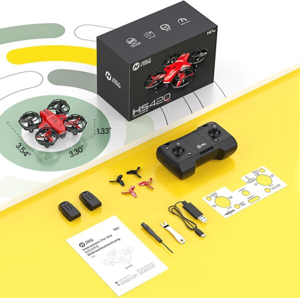 Holy Stone HS420 Mini Drone with HD FPV Camera for Kids Adults Beginners, Pocket RC Quadcopter with 2 Batteries, Toss to Launch, Gesture Selfie, Altitude Hold, Circle Fly, High Speed Rotation - Image 8