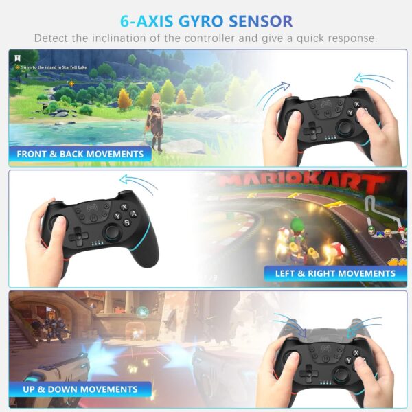 Switch Controller, Wireless Pro Controller Compatible with Nintendo Switch, Wireless Gamepad Joystick with Programmable Function【Upgraded Version】 - Image 7